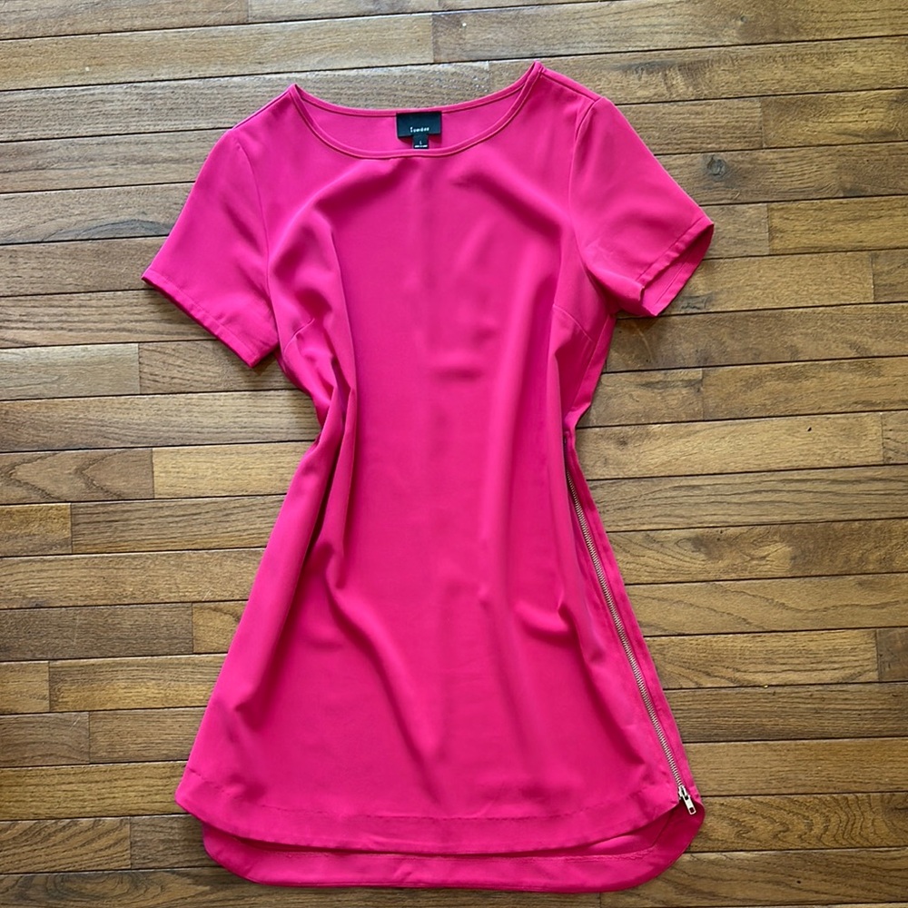 Vibrant Pink Short Sleeve Dress